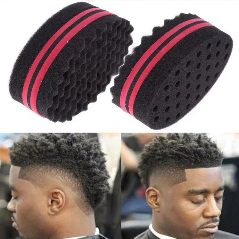 Twist Sponge Oval Double Sides Magic Hair Brush Natural Afro